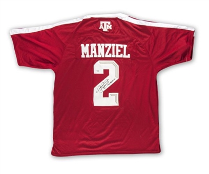 Johnny Manziel "Heisman" Inscribed Texas A & M Jersey